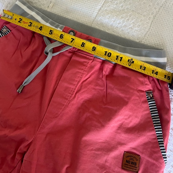 Tansozer Coral Pink Shorts Casual Classic Fit Drawstring Hybrid Shorts Medium - Picture 11 of 15